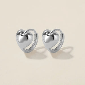 Bae Heart Midi Huggie Earrings