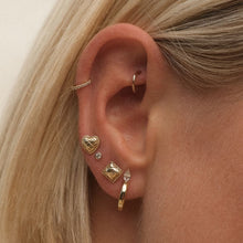 Load image into Gallery viewer, Collins Heart Quilted Piercing Earring