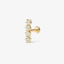 Load image into Gallery viewer, Branson diamond piercing 4 diamonds