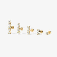 Load image into Gallery viewer, Branson diamond piercing 4 diamonds