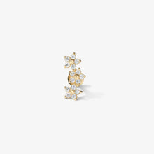 Load image into Gallery viewer, Brody triple micro flower piercing