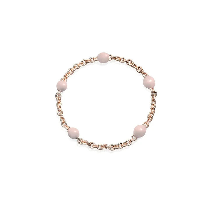 RING PINK GOLD ROSE DOTS