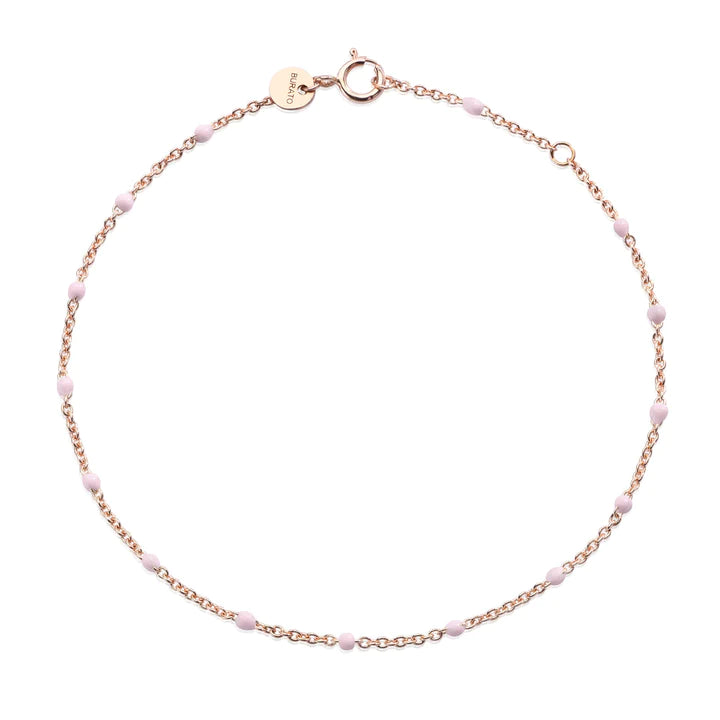 BRACELET PINK GOLD ROSE DOTS