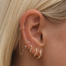 Load image into Gallery viewer, Cloud Chain Hoop Earring