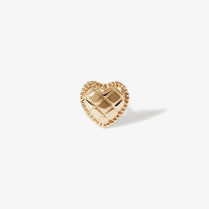 Collins Heart Quilted Piercing Earring