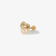 Load image into Gallery viewer, Collins Heart Quilted Piercing Earring