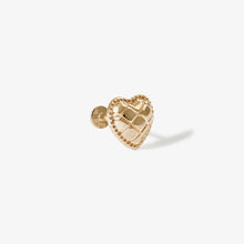 Load image into Gallery viewer, Collins Heart Quilted Piercing Earring