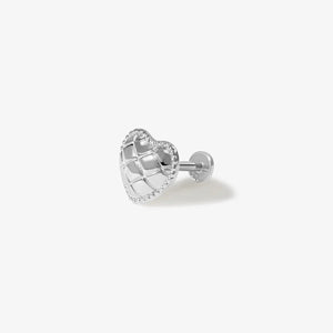 Collins Heart Quilted Piercing Earring
