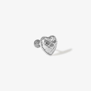 Collins Heart Quilted Piercing Earring