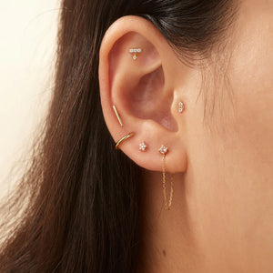 DIANA  |  Dangling Diamond Single Piercing Earring