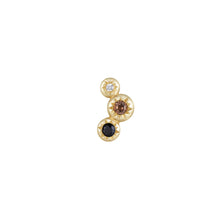 Load image into Gallery viewer, Dig It - White Sapphire, Smoky Quartz, Black Spinel - Threadless End