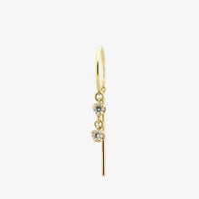 Load image into Gallery viewer, Double Diamond Drop Baby Chime Earring