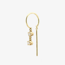 Load image into Gallery viewer, Double Diamond Drop Baby Chime Earring