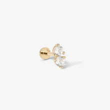 Load image into Gallery viewer, Duke twinset diamond piercing Medium Yg