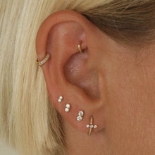 Load image into Gallery viewer, Duke twinset diamond piercing Medium Yg