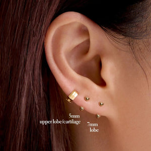 Fabio Heart U Hoop Piercing Earring