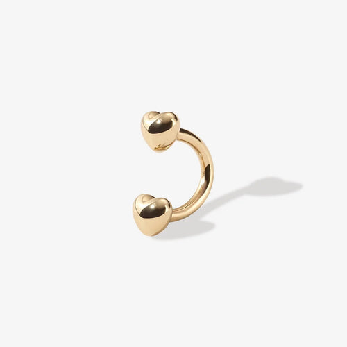 Fabio Heart U Hoop Piercing Earring