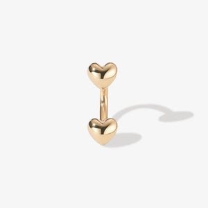 Fabio Heart U Hoop Piercing Earring