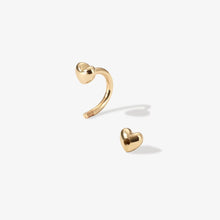Load image into Gallery viewer, Fabio Heart U Hoop Piercing Earring