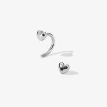 Load image into Gallery viewer, Fabio Heart U Hoop Piercing Earring