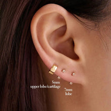 Load image into Gallery viewer, Frankie U Hoop Diamond Piercing Earring