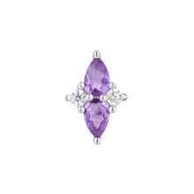 Load image into Gallery viewer, Ethereal - Amethyst + CZ - Threadless End