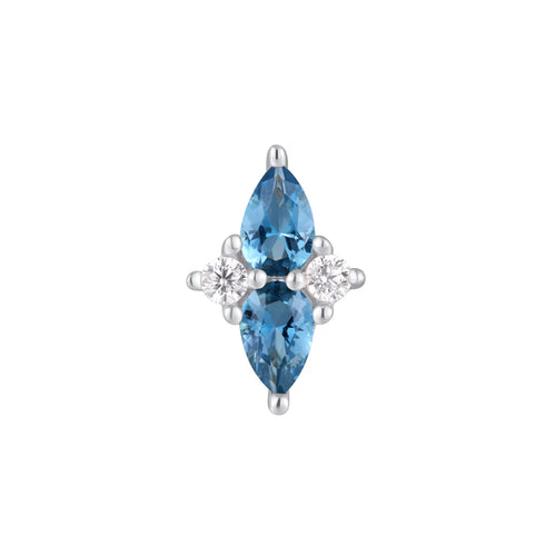 Ethereal - London Blue Topaz + CZ - Threadless End