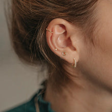 Load image into Gallery viewer, GERI  |  Bezel Diamond Single Piercing Earring