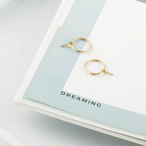 GINA  |  Key Charm Hoop Earrings