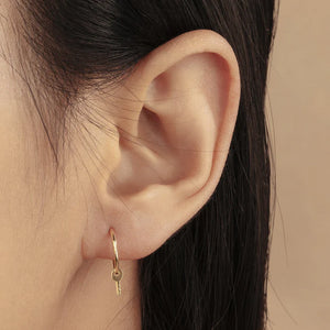 GINA  |  Key Charm Hoop Earrings