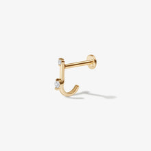 Load image into Gallery viewer, Hoffman Diamond J Piercing Earring