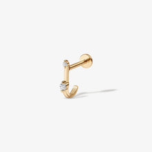 Load image into Gallery viewer, Hoffman Diamond J Piercing Earring