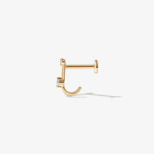 Load image into Gallery viewer, Hoffman Diamond J Piercing Earring
