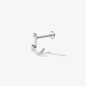 Hoffman Diamond J Piercing Earring