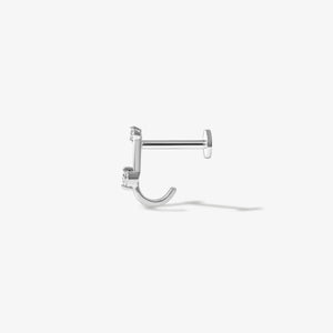 Hoffman Diamond J Piercing Earring