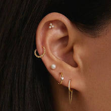 Load image into Gallery viewer, ETTA | Triple Pearl Piercing Top Earring