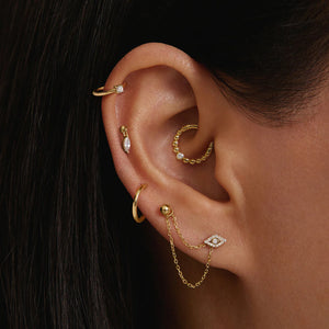 SKYLAR | Diamond Evil Eye Piercing Top Earring