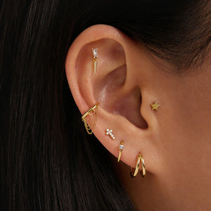 PEYTON |White Sapphire Piercing Top Earring