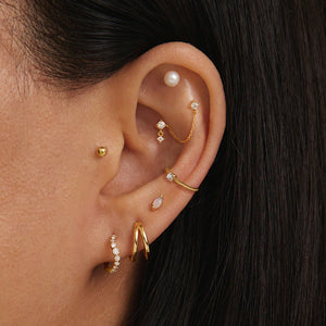 SPHERE | Round Piercing Top Earring