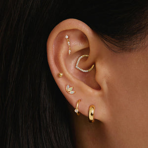 SPHERE | Round Piercing Top Earring