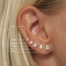 Load image into Gallery viewer, Hugh pear diamond piercing