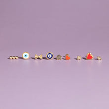 Load image into Gallery viewer, Fila Dots Solid Gold Threaded Piercing Earring