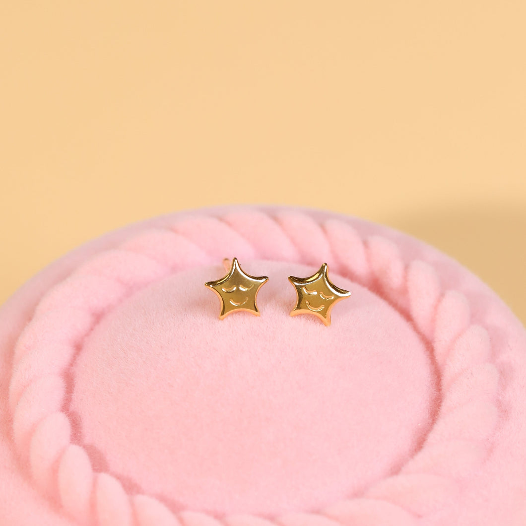 Smiley star earrings Yg