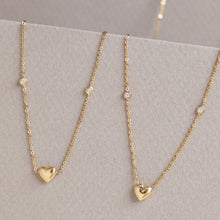 Load image into Gallery viewer, Dainty heart zirconia Necklace Yg