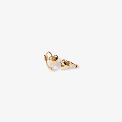 Justin Micro Heart Huggie Earrings