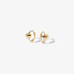 Justin Micro Heart Huggie Earrings