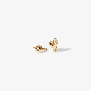 Justin Micro Heart Huggie Earrings