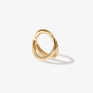 Kiwi Cage Clicker Hoop Earring