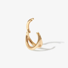 Load image into Gallery viewer, Kiwi Cage Clicker Hoop Earring