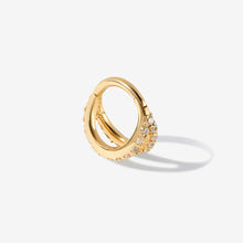 Load image into Gallery viewer, Kiwi Frosted Cage Clicker Hoop Earring